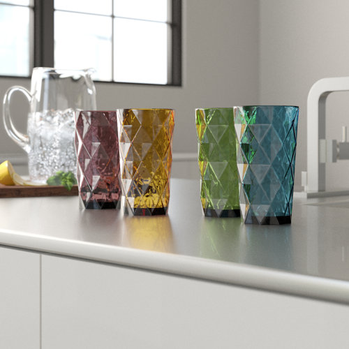 The DRH Collection Highgate 4 Piece 450ml Glass Drinking Glass